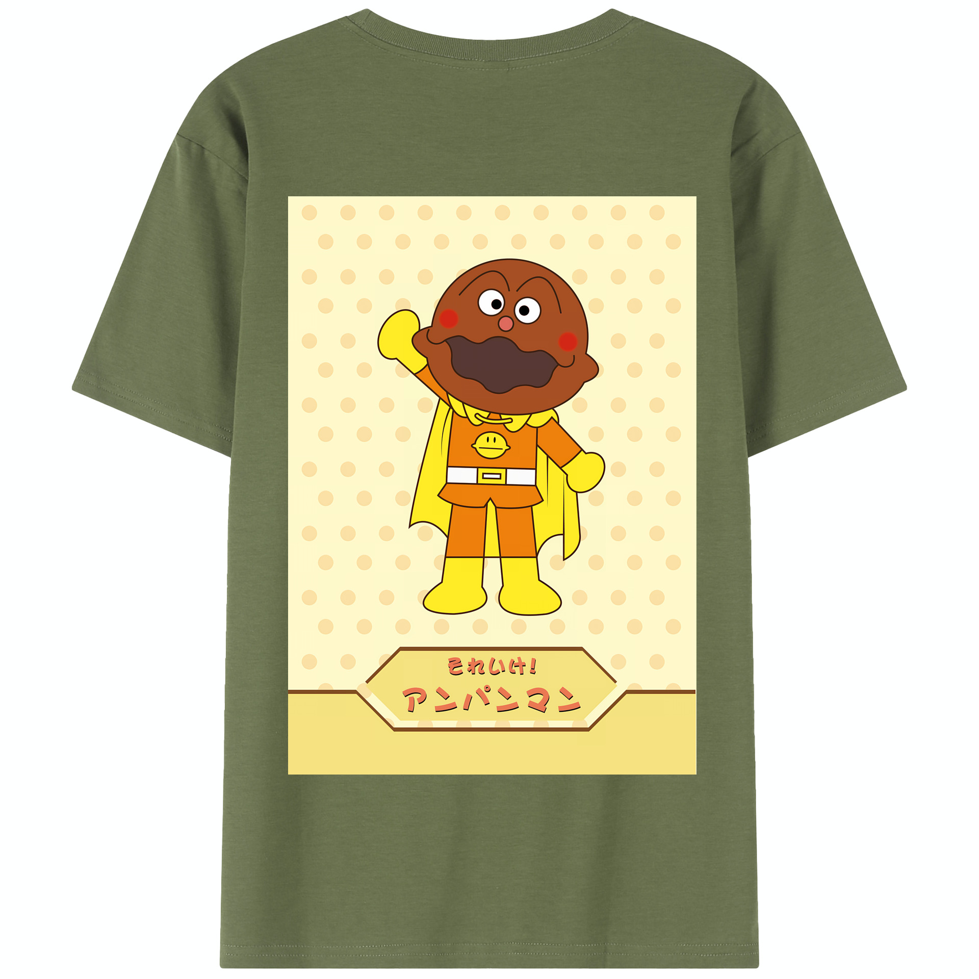 （画像用） アンパンマン Anpanman 綿100％半袖Tシャツ（背面プリント）